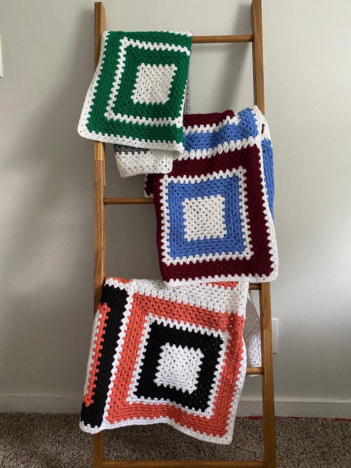 Philly Sports-Inspired Crochet Granny Square Baby Blanket
