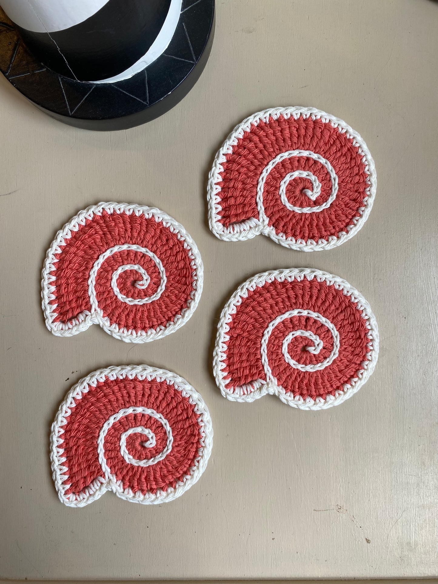 Seashell Crochet Coasters