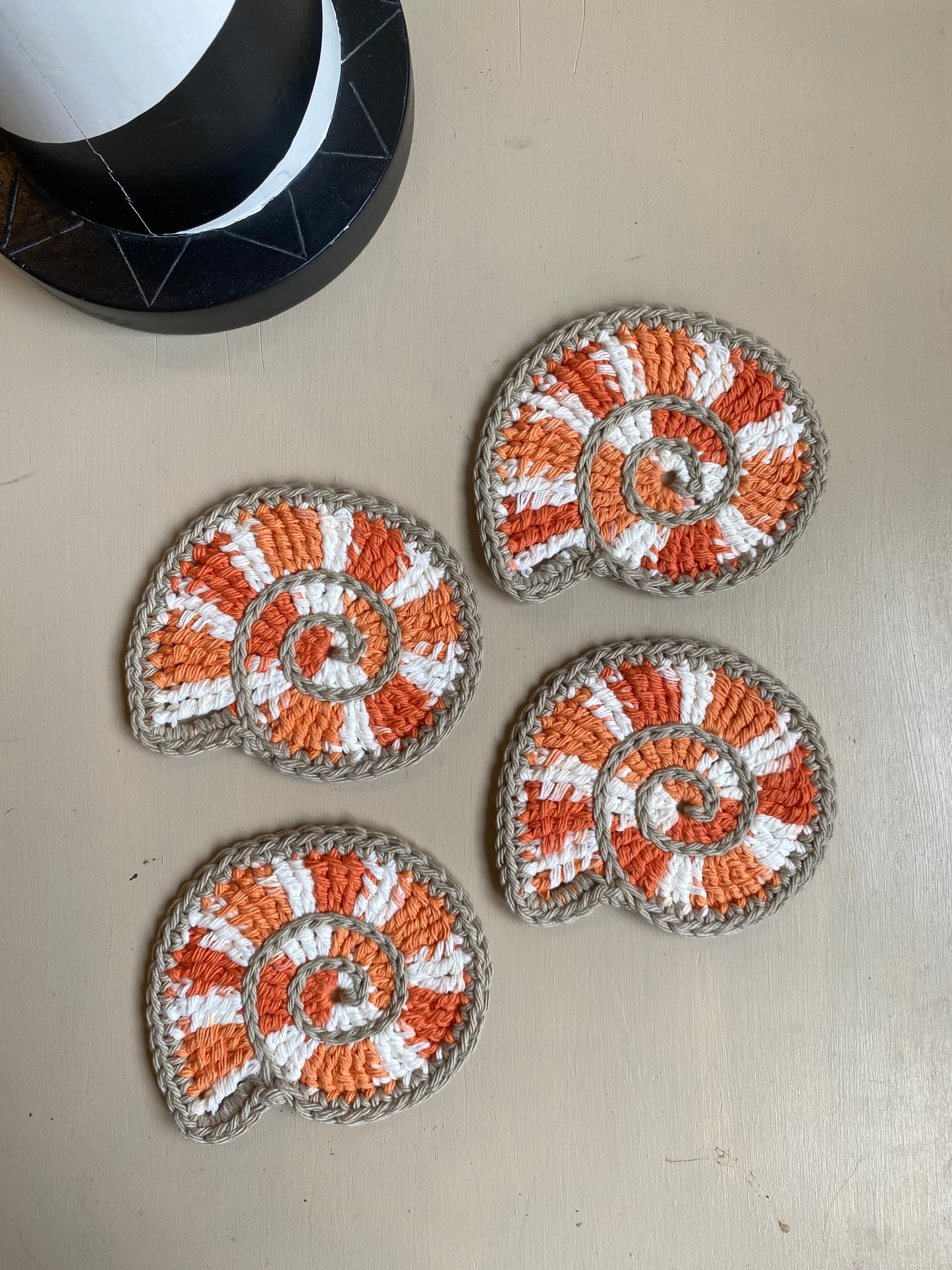 Seashell Crochet Coasters