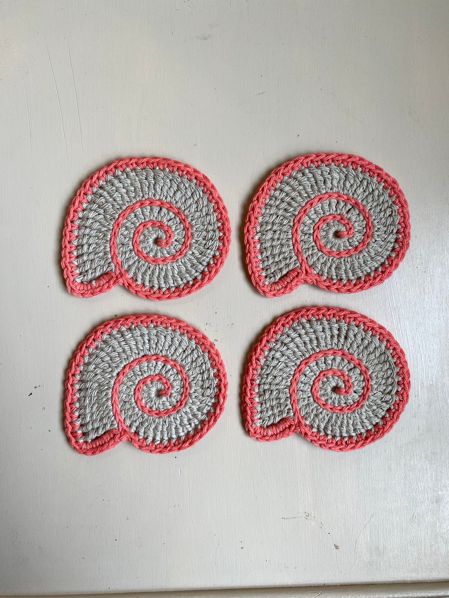Seashell Crochet Coasters