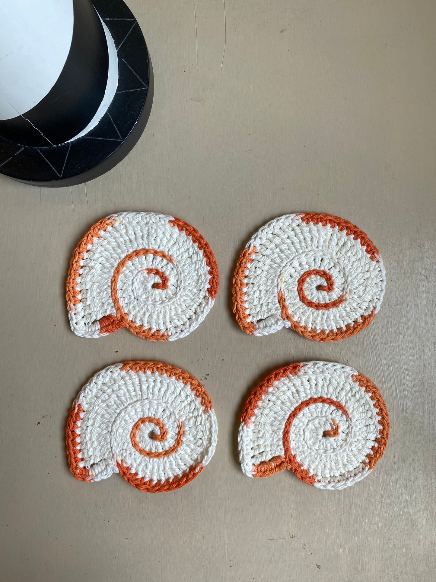 Seashell Crochet Coasters