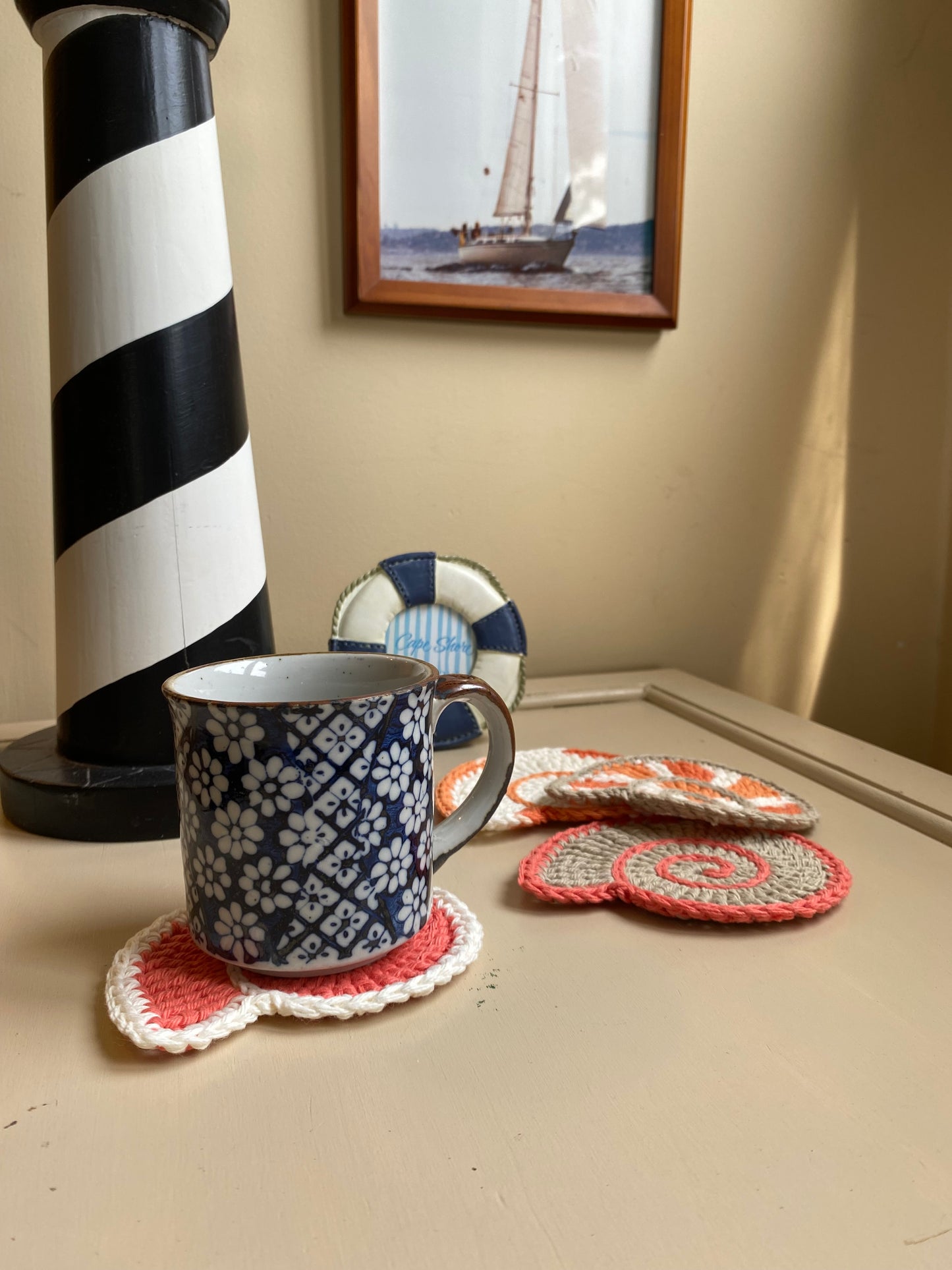 Seashell Crochet Coasters