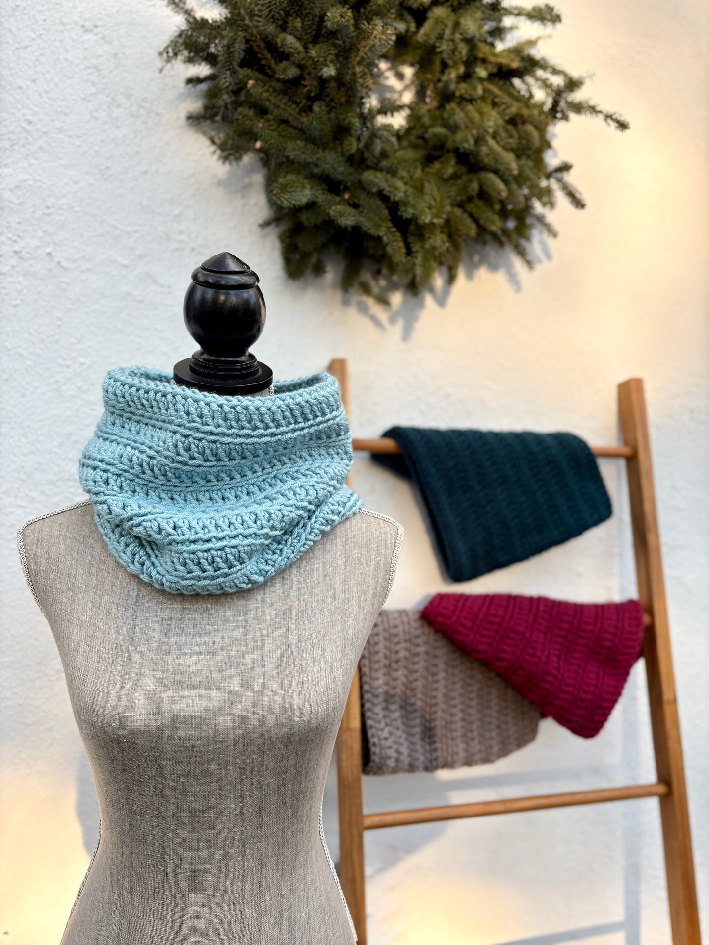 Everyday Comfort Cowl in Porcelain Blue