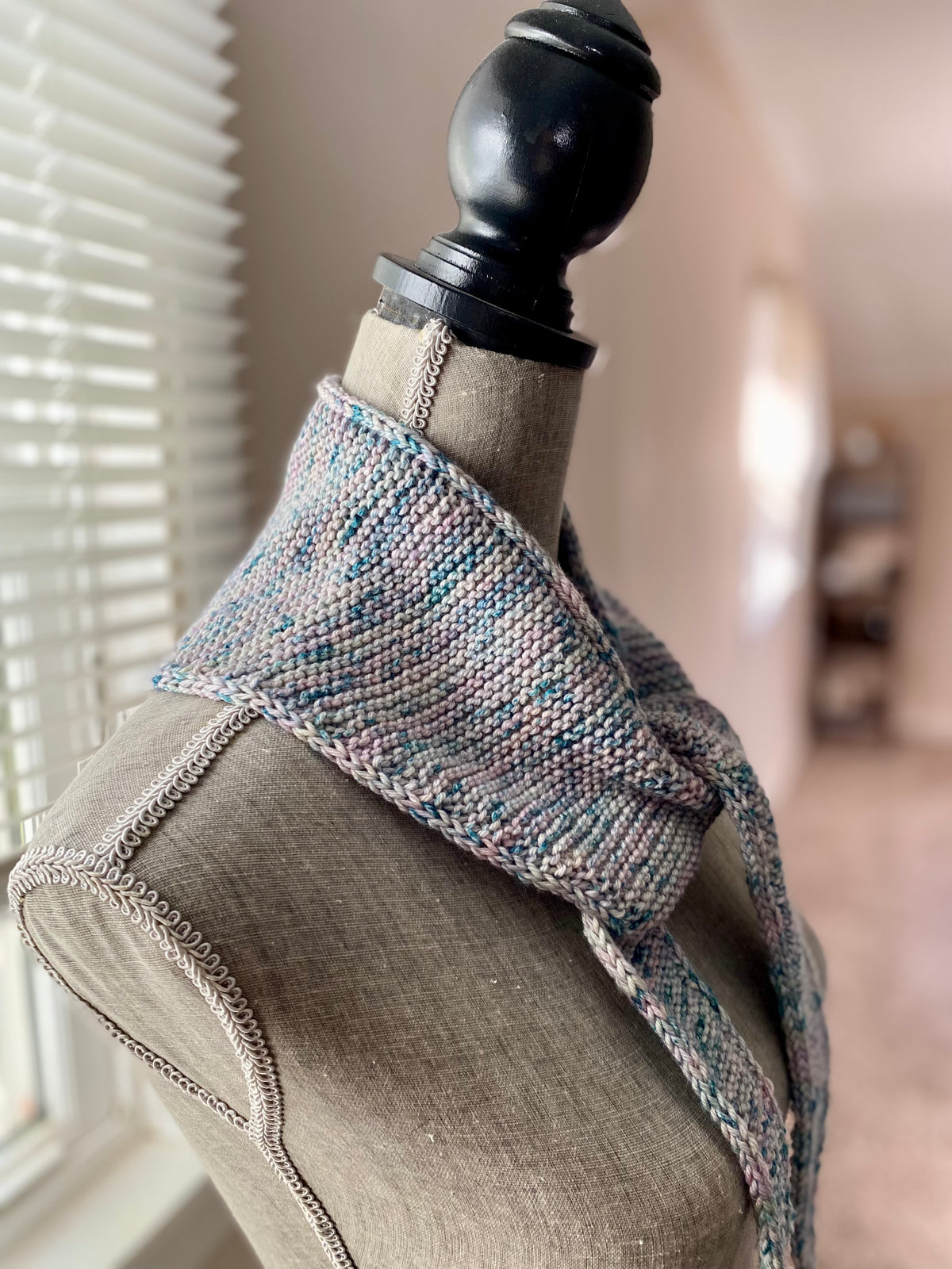 Hand Knit Neck Scarf in Super Merino Wool