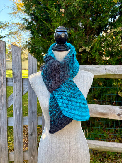 Diagonal Crochet Ombre Scarf