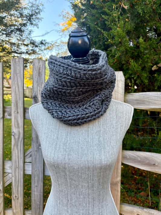 Everyday Comfort Cowl in Charcoal Gray