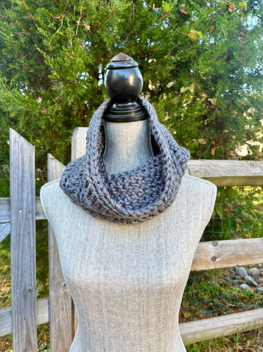 Everyday Comfort Cowl in Charcoal Gray