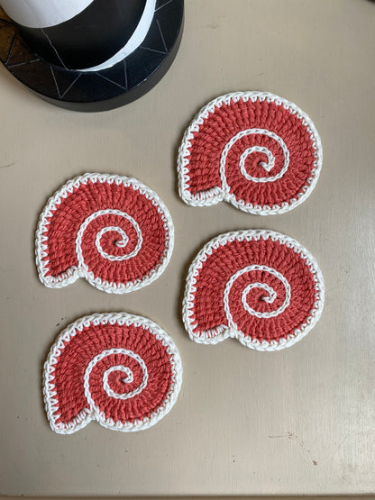 Seashell Crochet Coasters