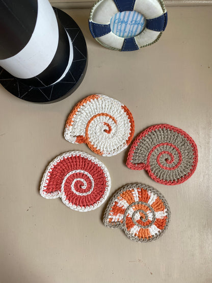 Seashell Crochet Coasters