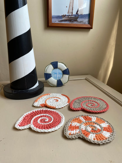 Seashell Crochet Coasters