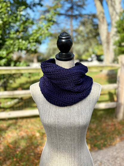 Everyday Comfort Cowl in Navy Blue