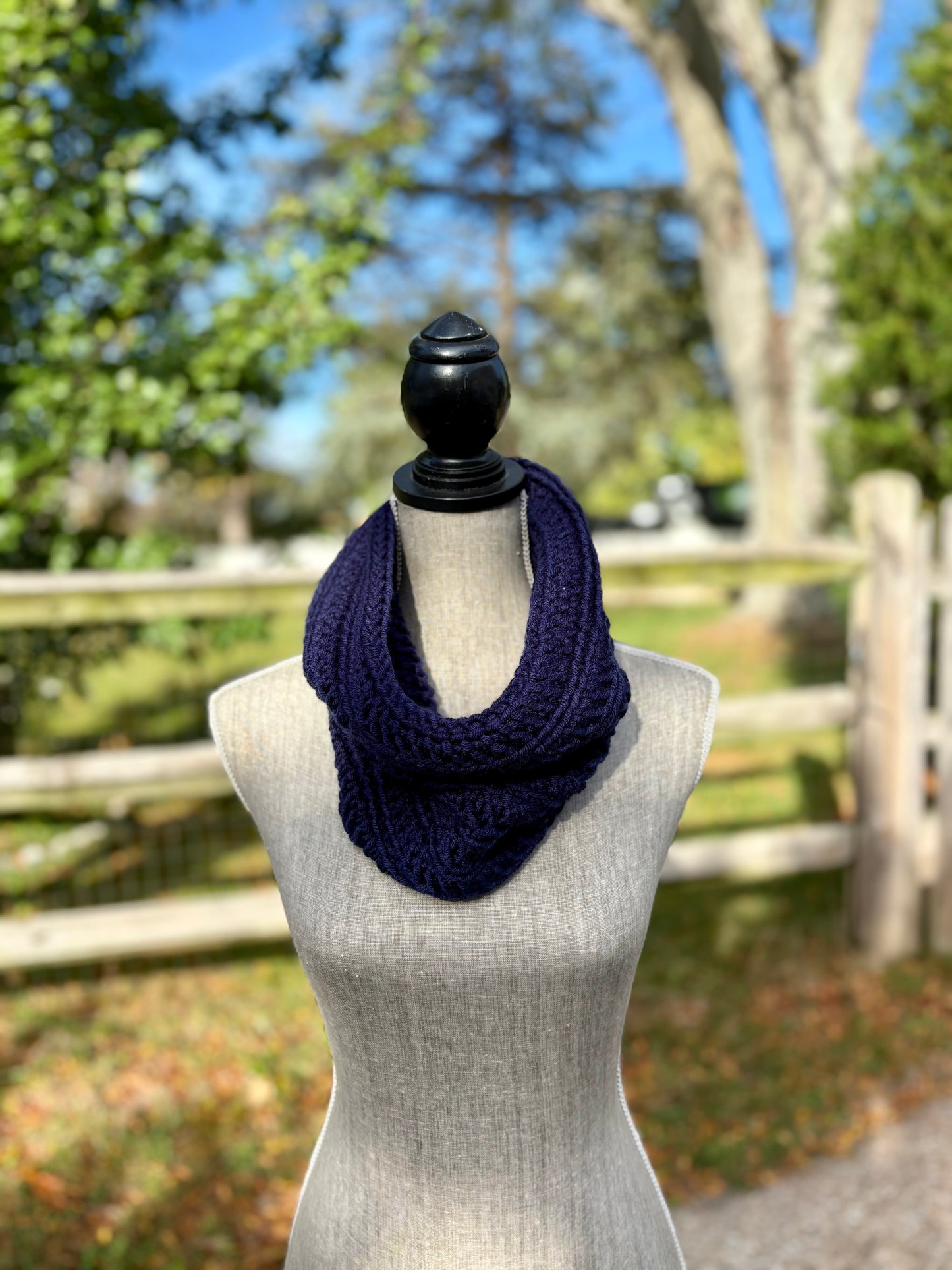 Everyday Comfort Cowl in Navy Blue