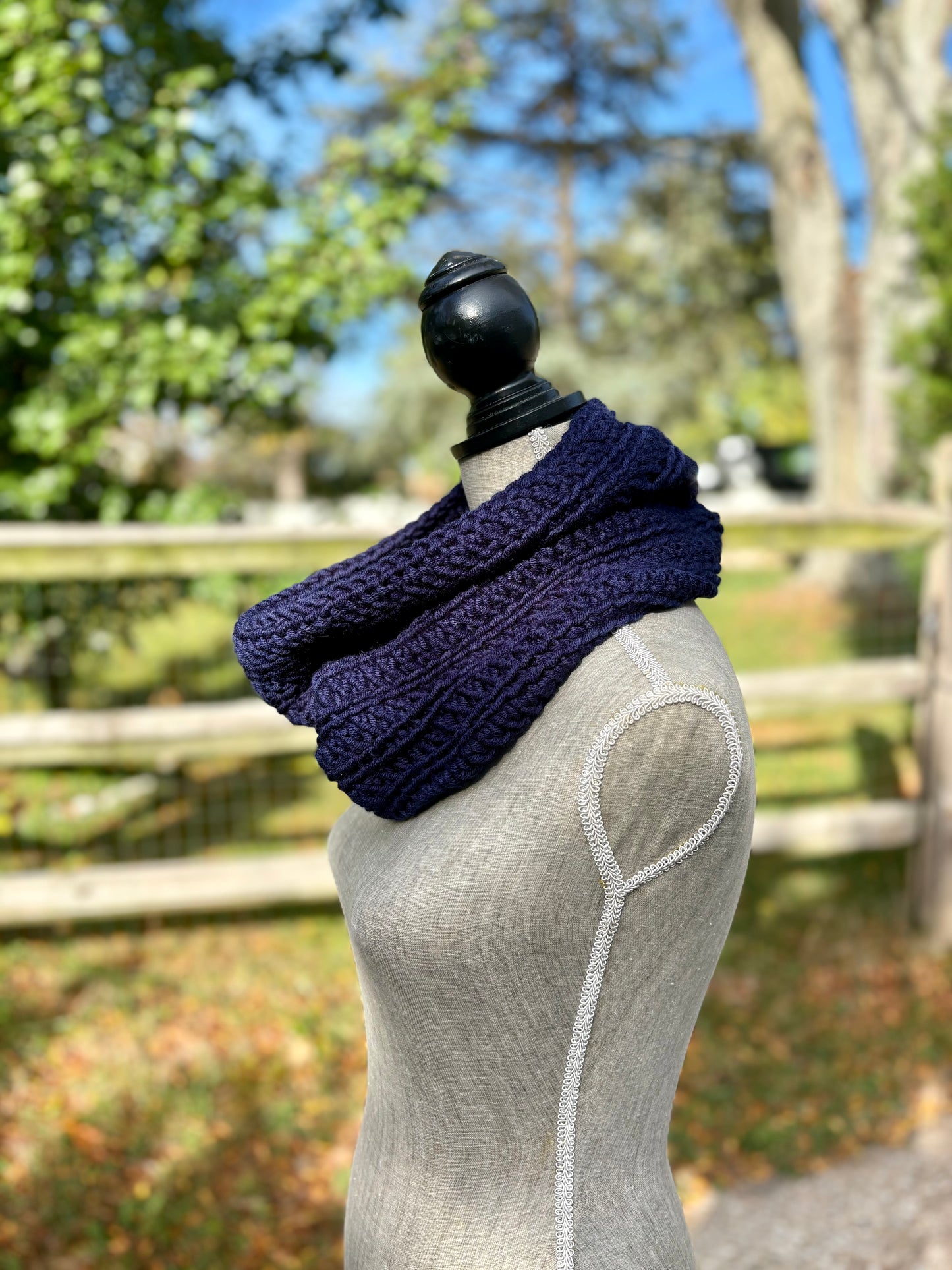 Everyday Comfort Cowl in Navy Blue