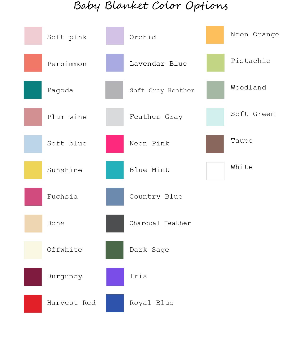 Customizable Signature Meesh Granny Square Baby Blanket